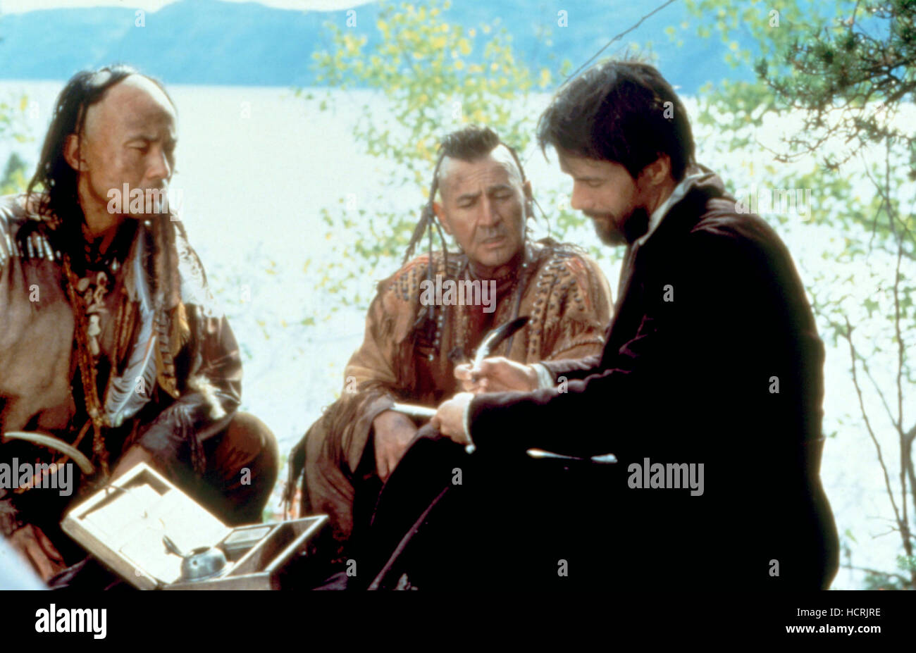 THE BLACK ROBE, Lawrence Bayne, August Shellenberg, Lothaire Bluteau