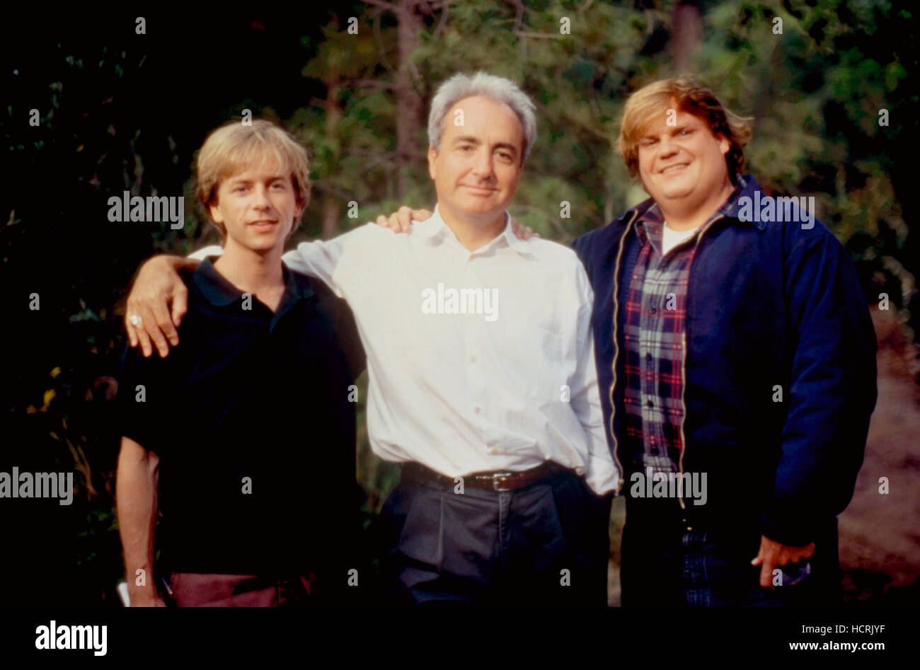 BLACK SHEEP, David Spade, Lorne Michaels, Chris Farley, 1996, (c)Paramount/courtesy Everett Collection Stock Photo