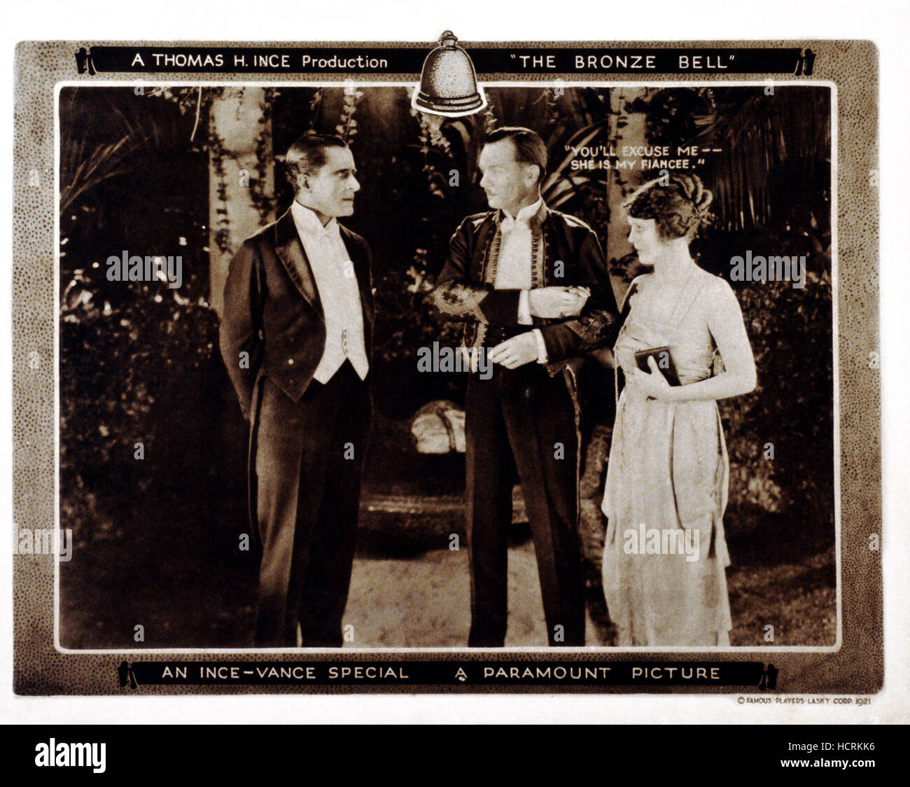 THE BRONZE BELL, US lobbycard, from left: Courtenay Foote, John ...
