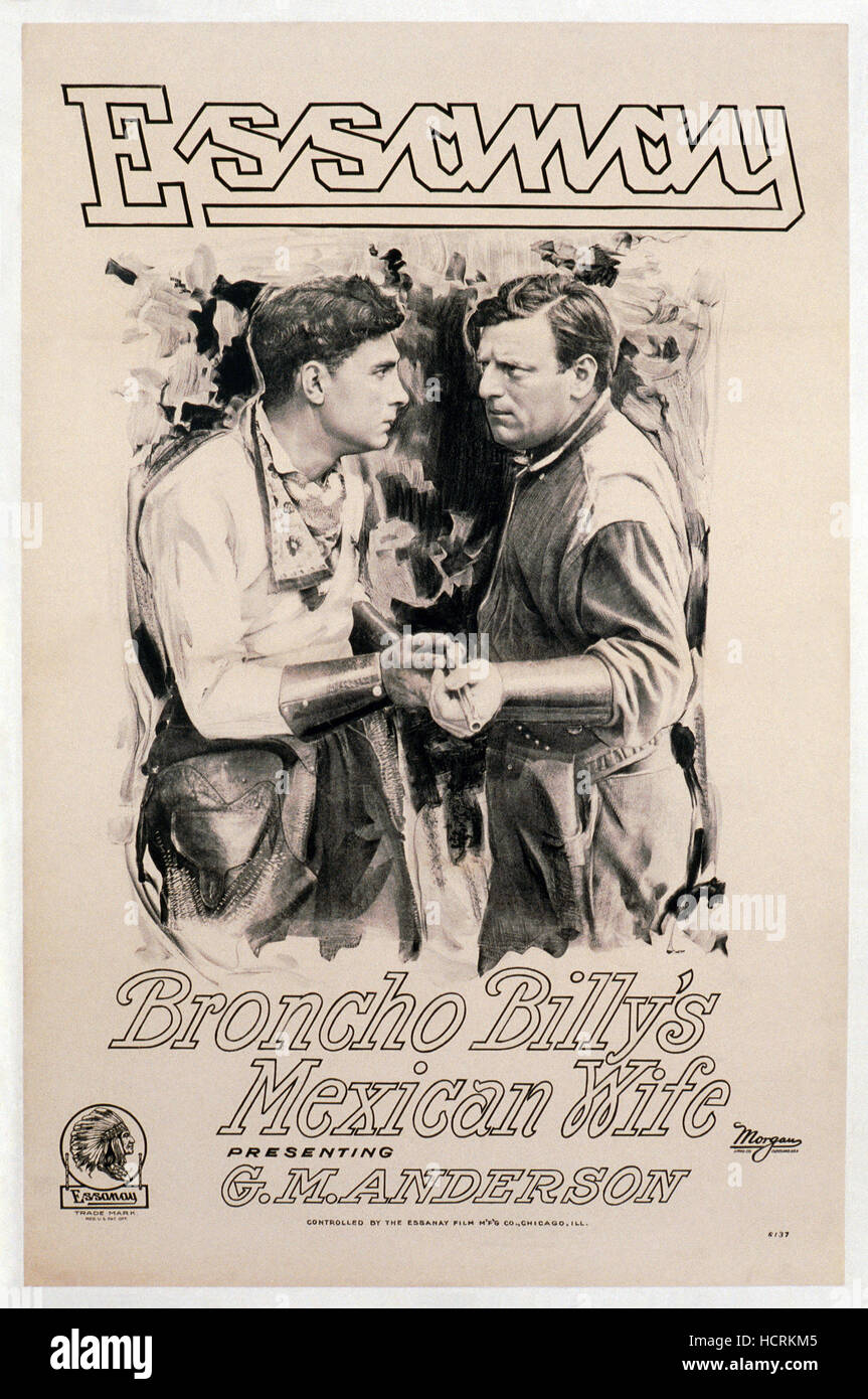 BRONCHO BILLY'S MEXICAN WIFE, U.S. poster, right Gilbert Anderson (aka