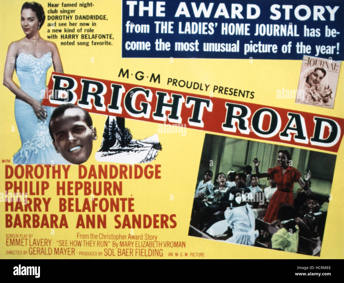 BRIGHT ROAD, from left Dorothy Dandridge, Harry Belafonte, 1953 Stock