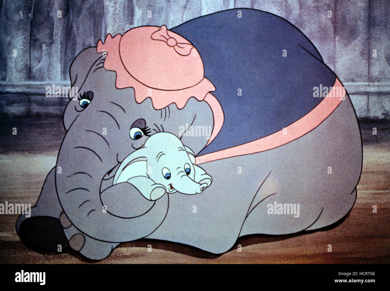 DUMBO, Dumbo and mother (Mrs. Jumbo), 1941. Stock Photo