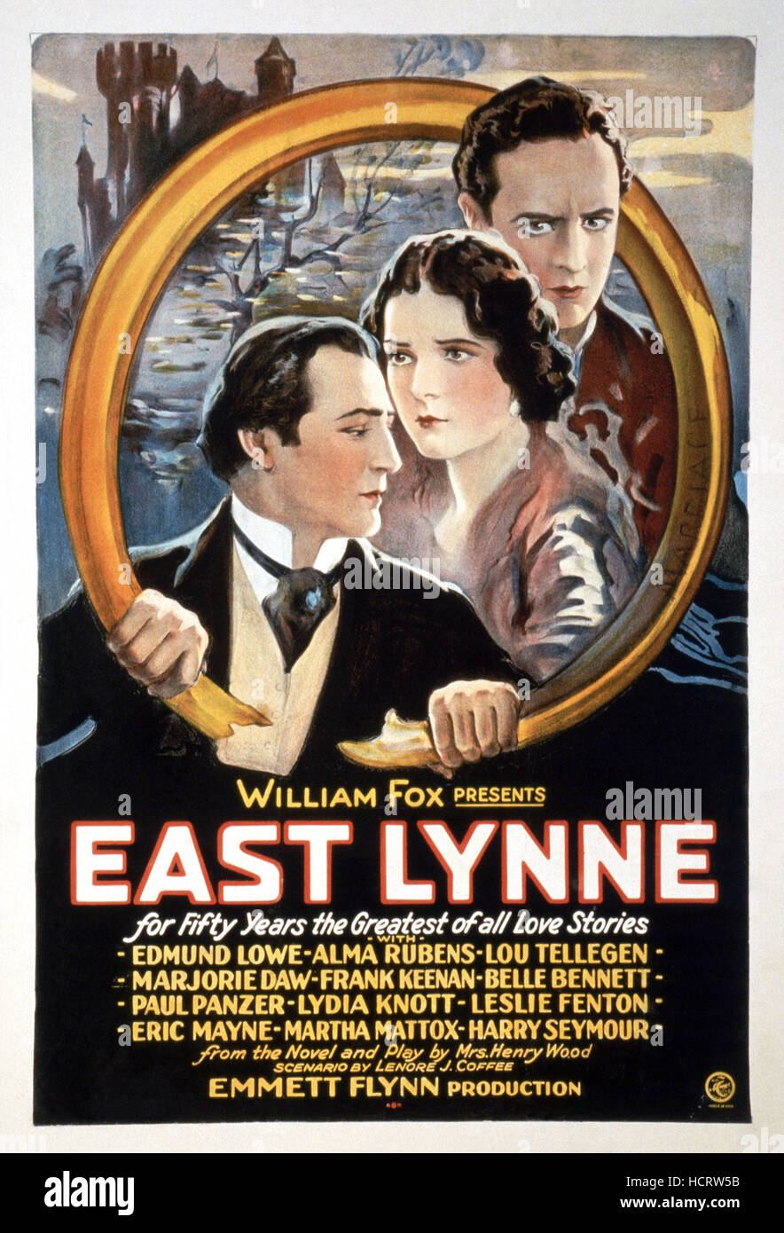 EAST LYNNE, U.S. poster, from bottom Lou Tellegen, Alma Rubens, Edmund