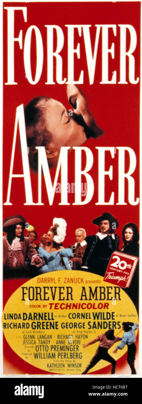 FOREVER AMBER, Linda Darnell, 1947. TM and Copyright (c) 20th Century Fox Film Corp. All rights reserved. Stock Photo