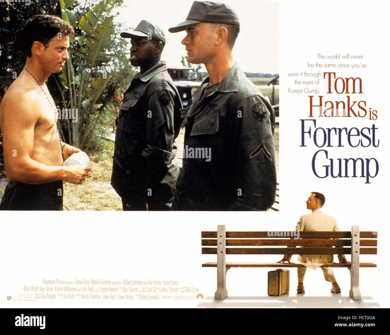 FORREST GUMP, Gary Sinise, Mykelti Williamson, Tom Hanks, 1994 Stock