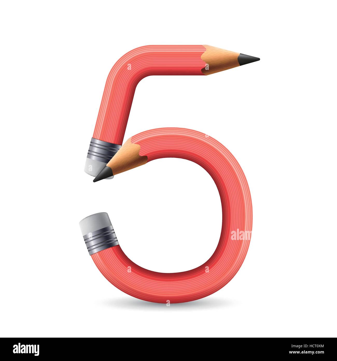 Old pencil number Stock Vector Images - Alamy
