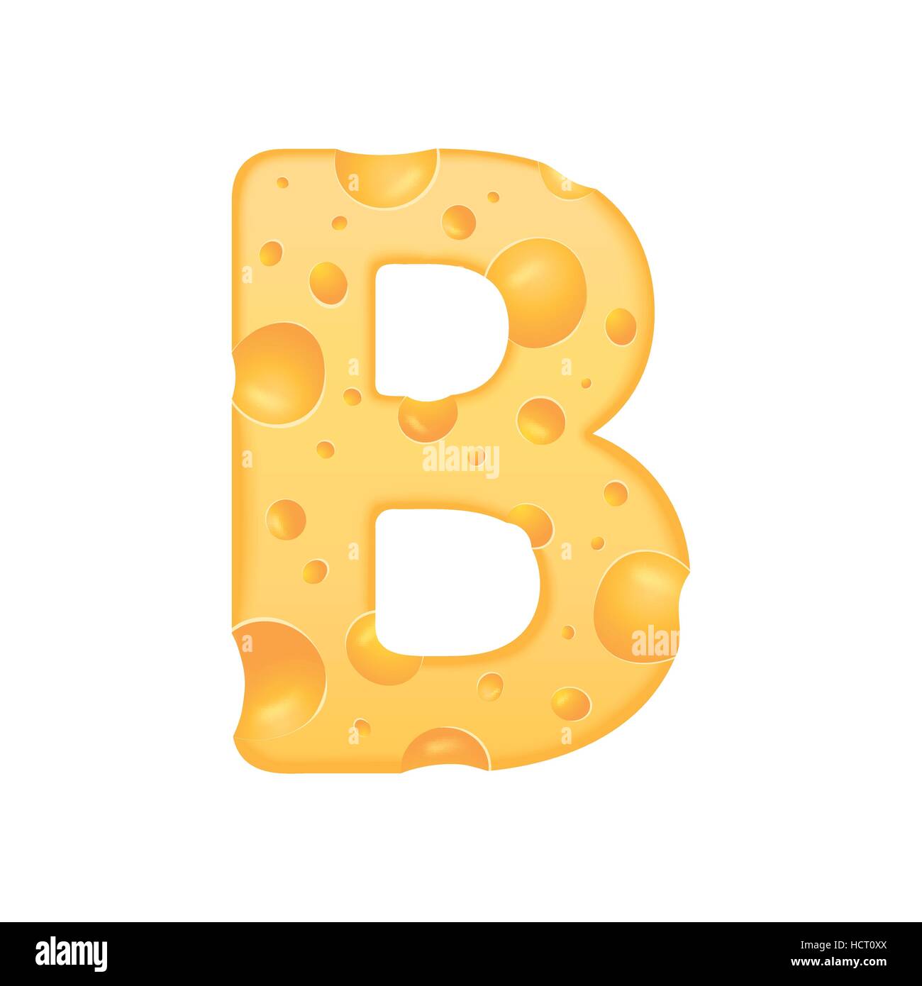 3d cheese letter B isolated on white background Stock Vector Image & Art Alamy