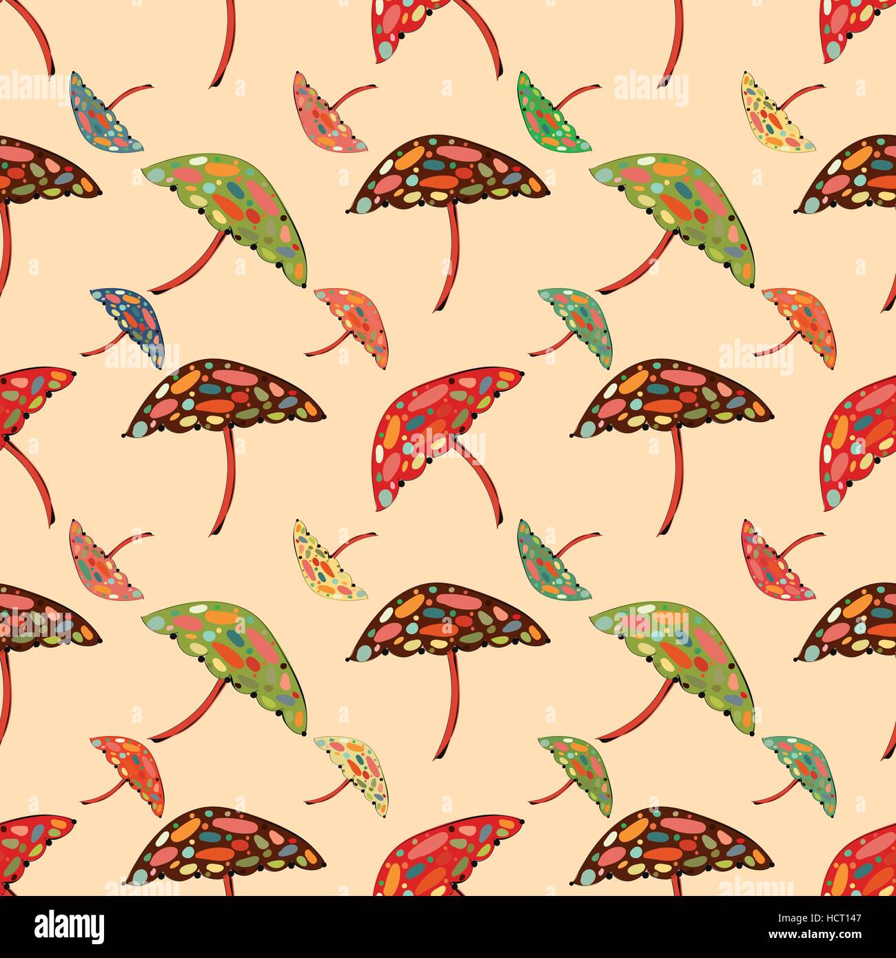 Abstract umbrellas seamless pattern background Stock Vector Image & Art ...