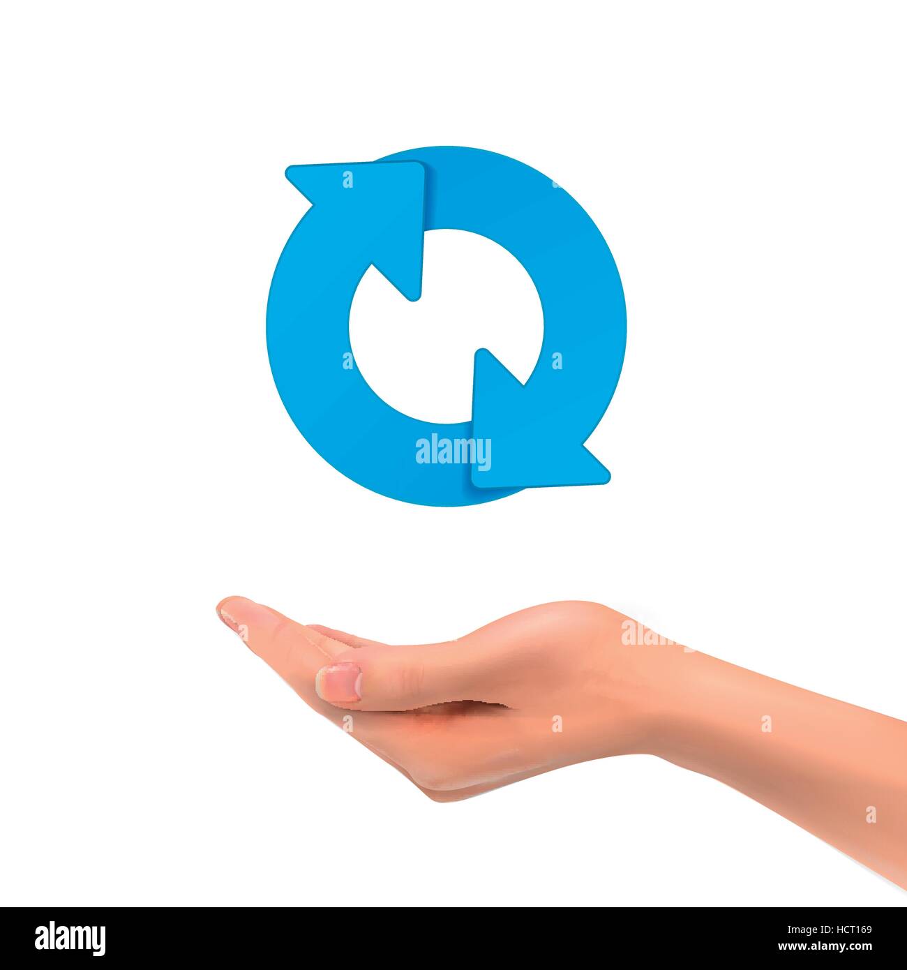 3d hand holding arrow sign over white background Stock Vector Image ...