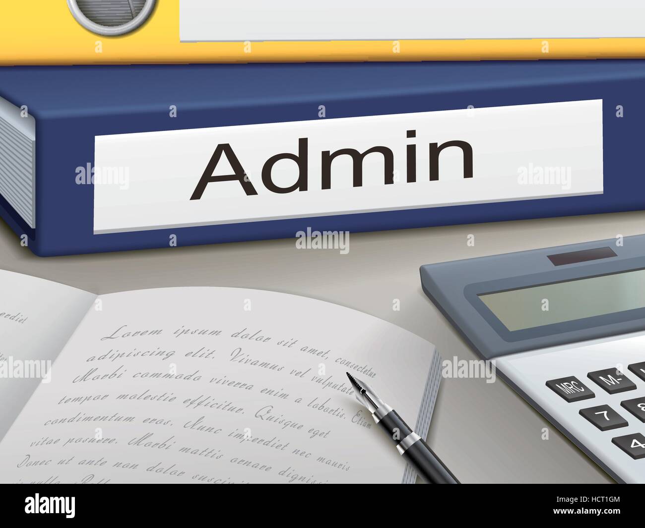 admin binders isolated on the office table Stock Vector Image & Art - Alamy