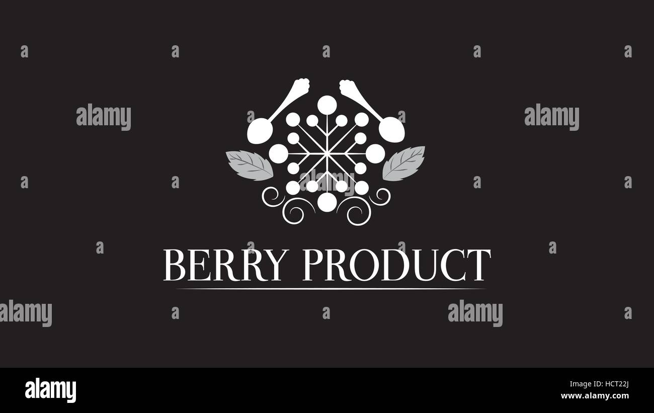 Berry products vector logo Stock Vector