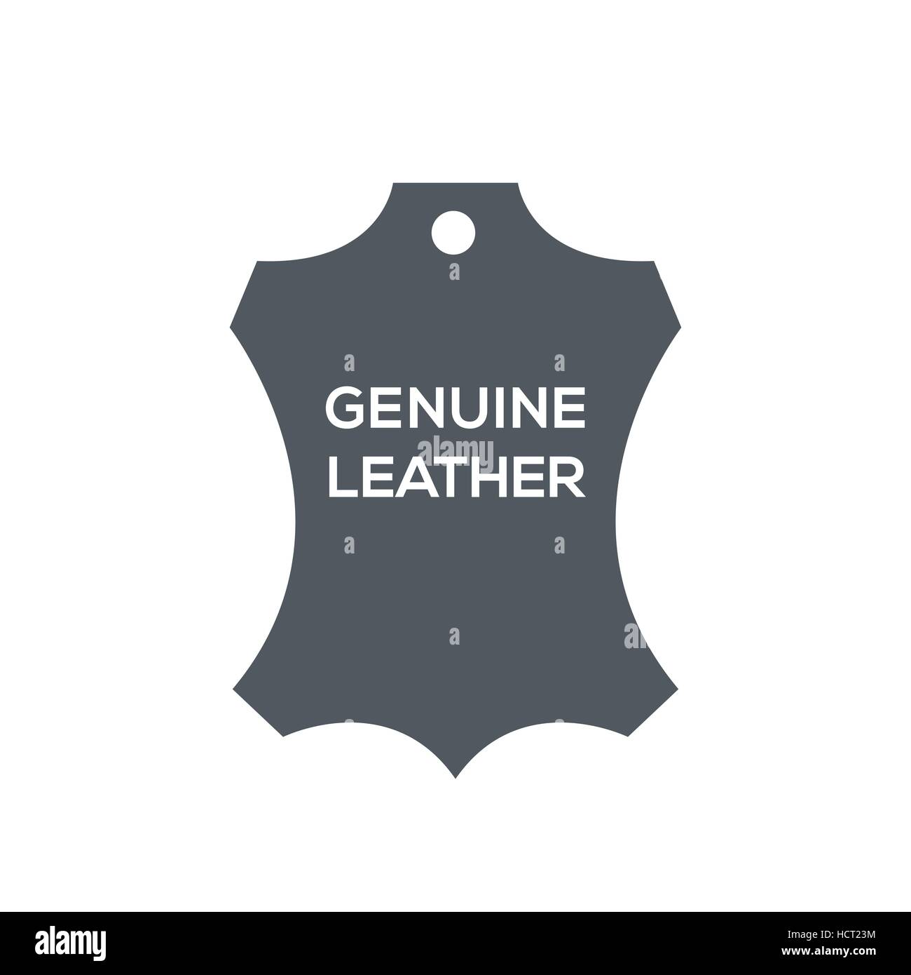 Genuine leather vector label. Real leather sign (symbol, icon, emblem