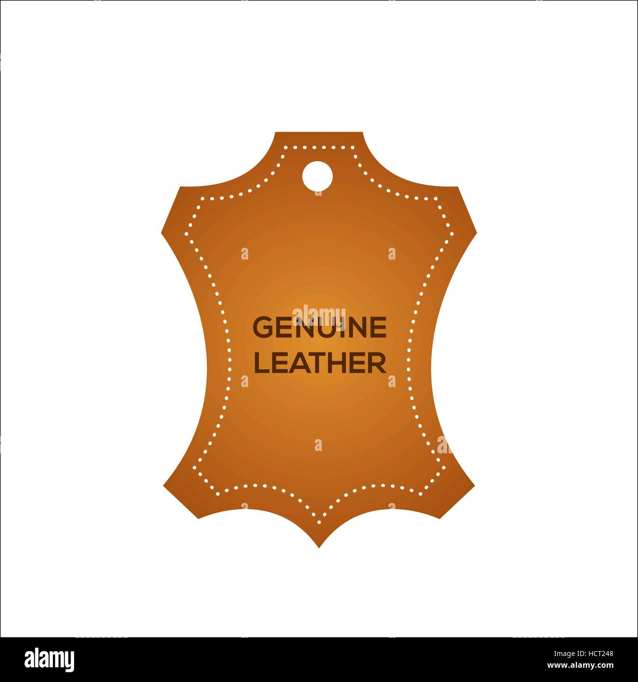 Genuine leather vector label. Real leather sign (symbol, icon, emblem ...