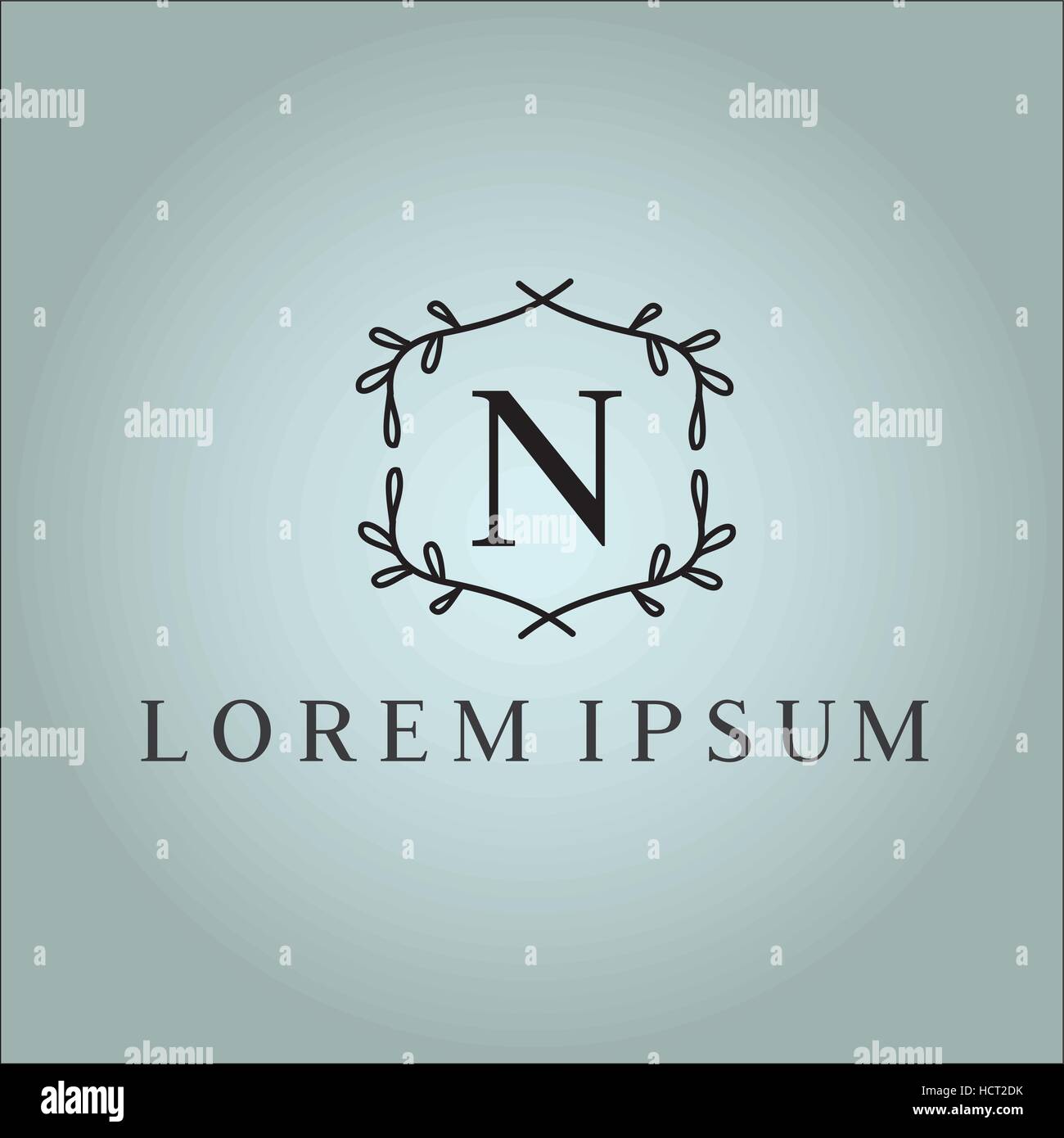 N letter vector logo design template. Luxury monogram for hotel ...