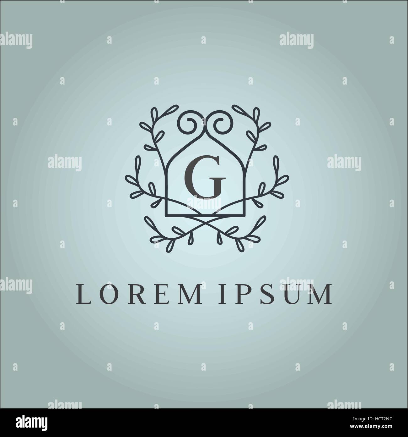 G letter vector logo design template. Luxury monogram for hotel ...