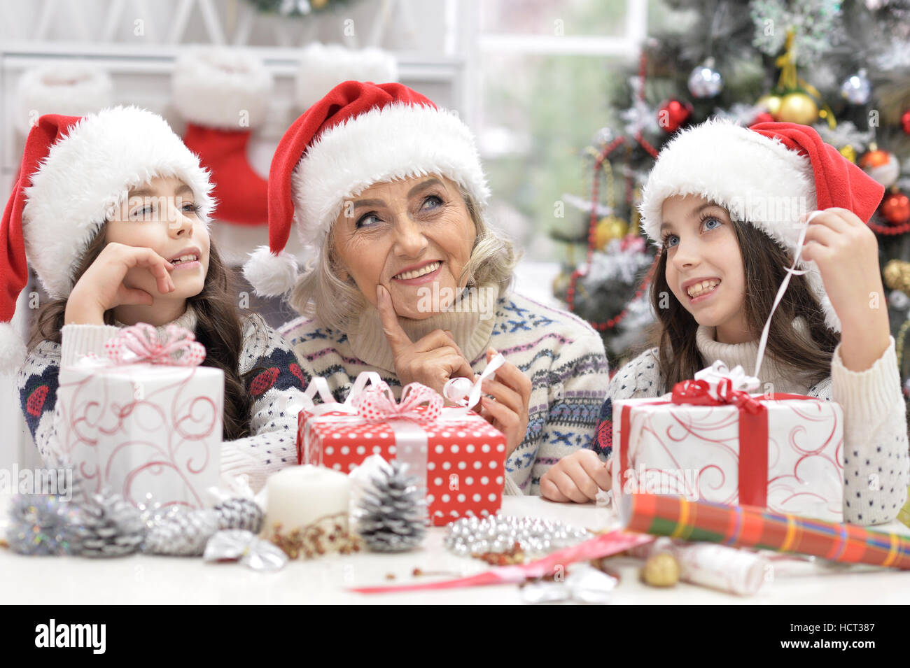 Two girls new hats hi-res stock photography and images - Alamy