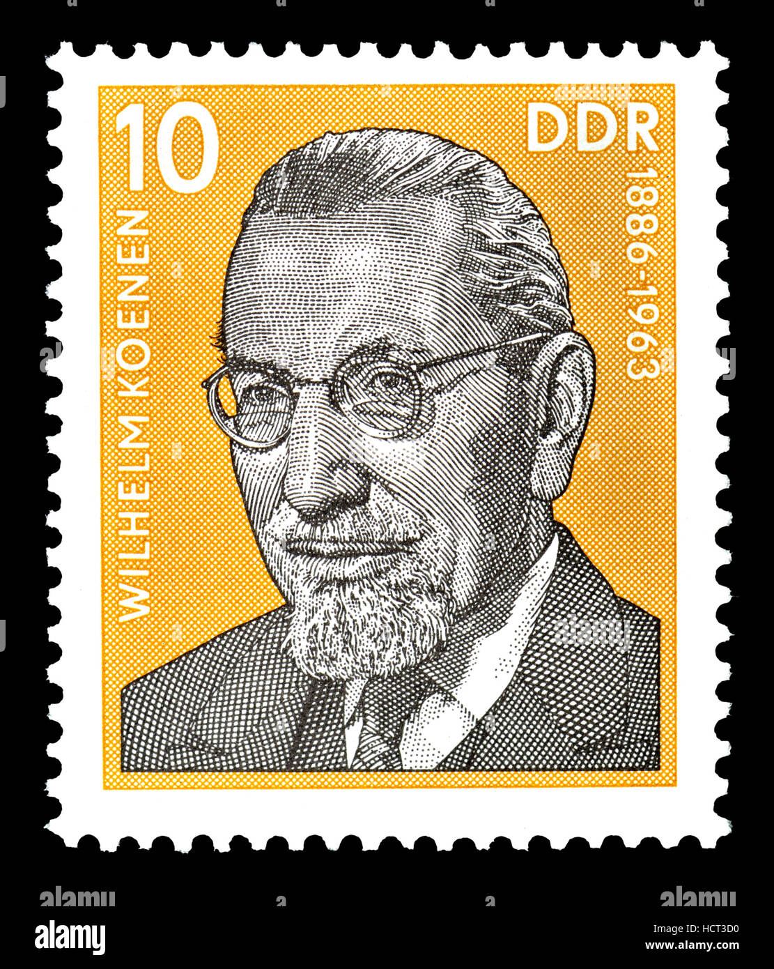 East German (DDR) Postage Stamp (1976) : Wilhelm Koenen (1886-1963) East German Communist politician Stock Photo