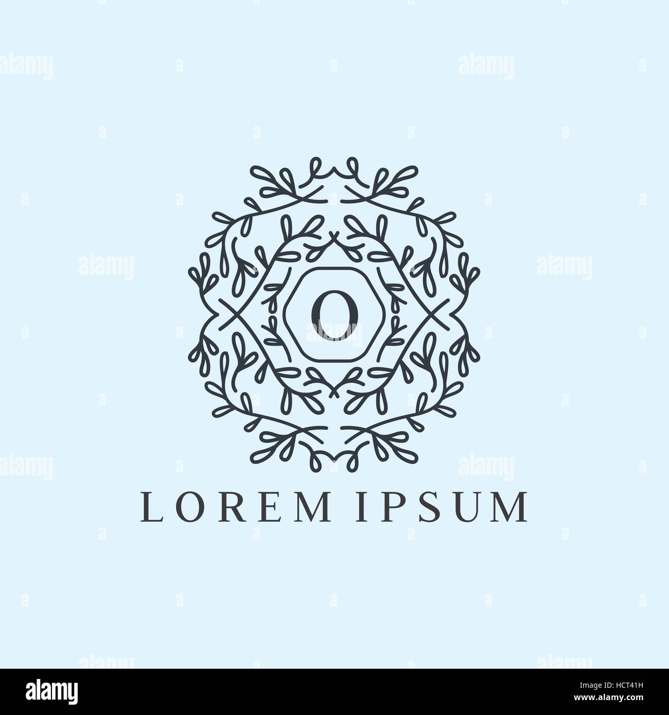 O letter vector logo design template. Luxury monogram for hotel ...