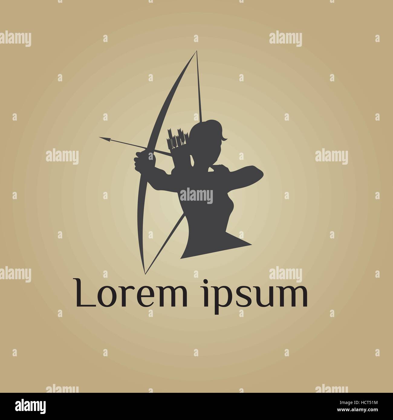 Archery vector logo. Archer illustration Stock Vector Image & Art Alamy