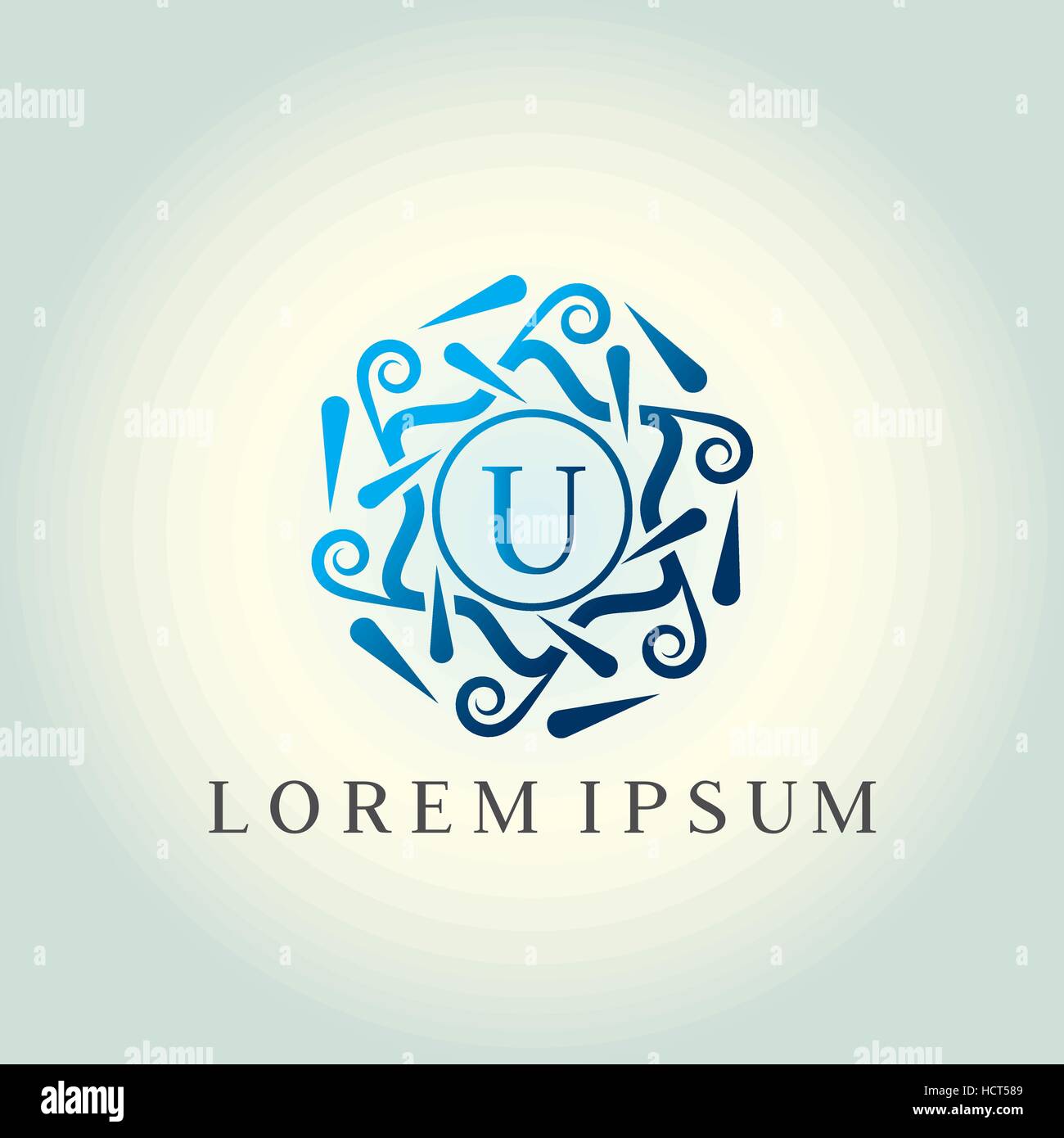 U letter vector logo design template. Luxury monogram for hotel ...