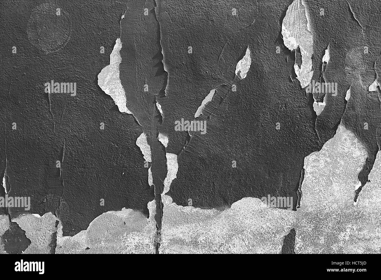 Peeling red wall, detail of an abandoned and crumbling wall Stock Photo