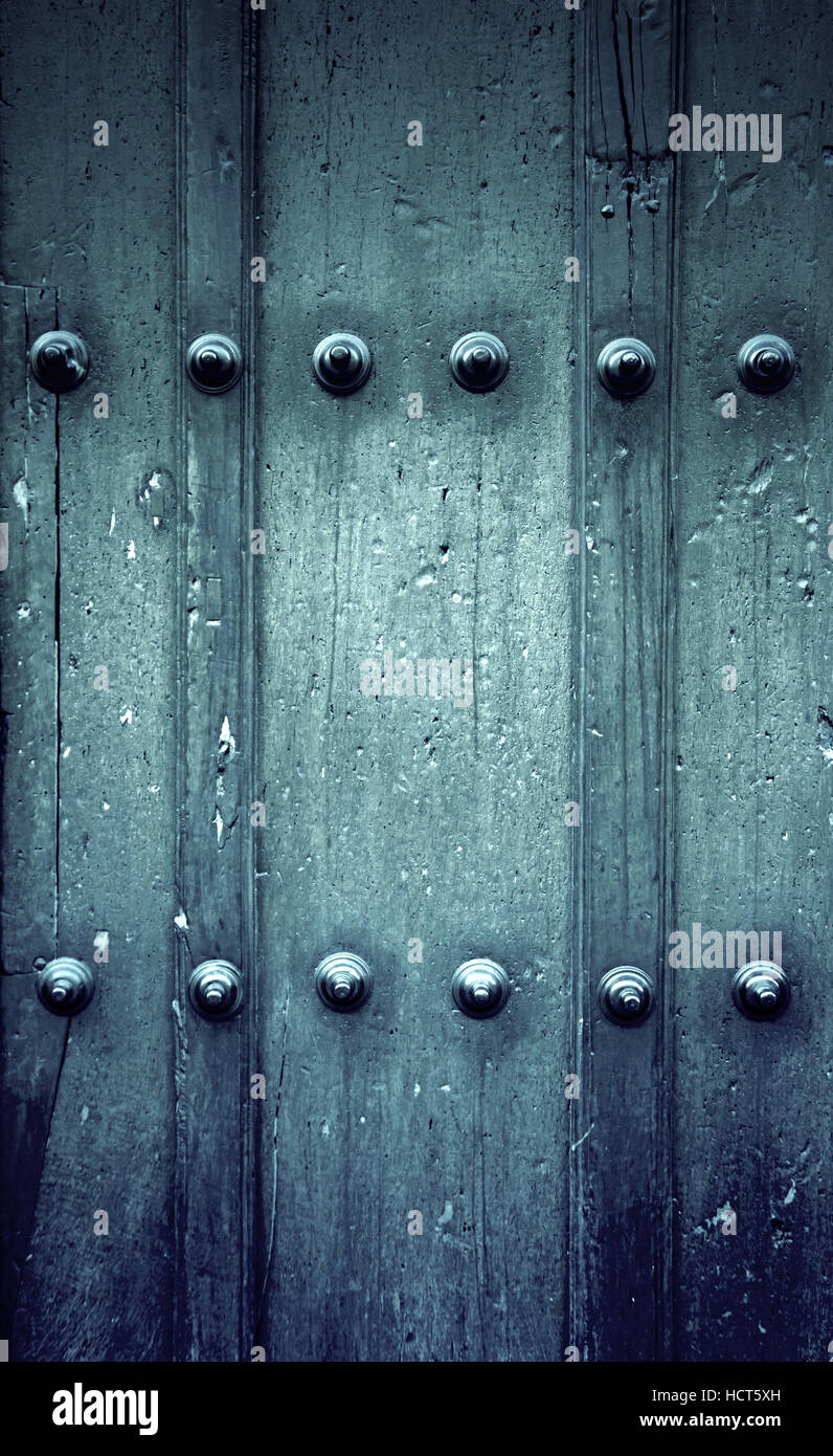 Spolied Door Classic wooden door, wooden door detail spoiled, protective and ...