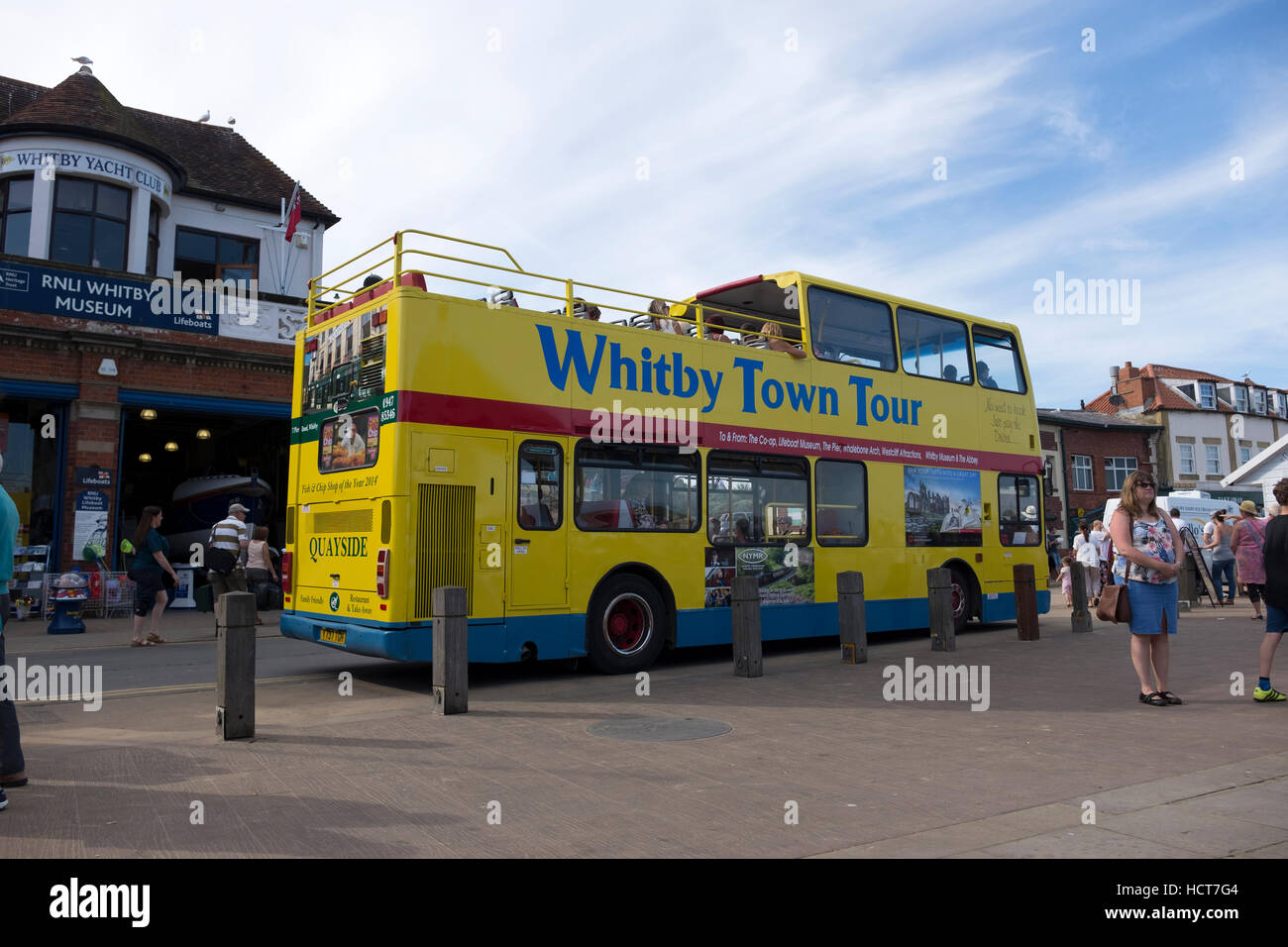 Whitby Tour Bus Stock Photo