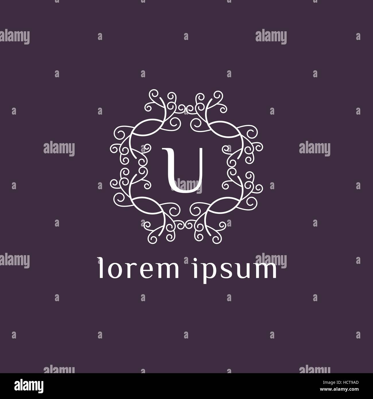 U letter business vector logo design. Initial letter brand identity ...