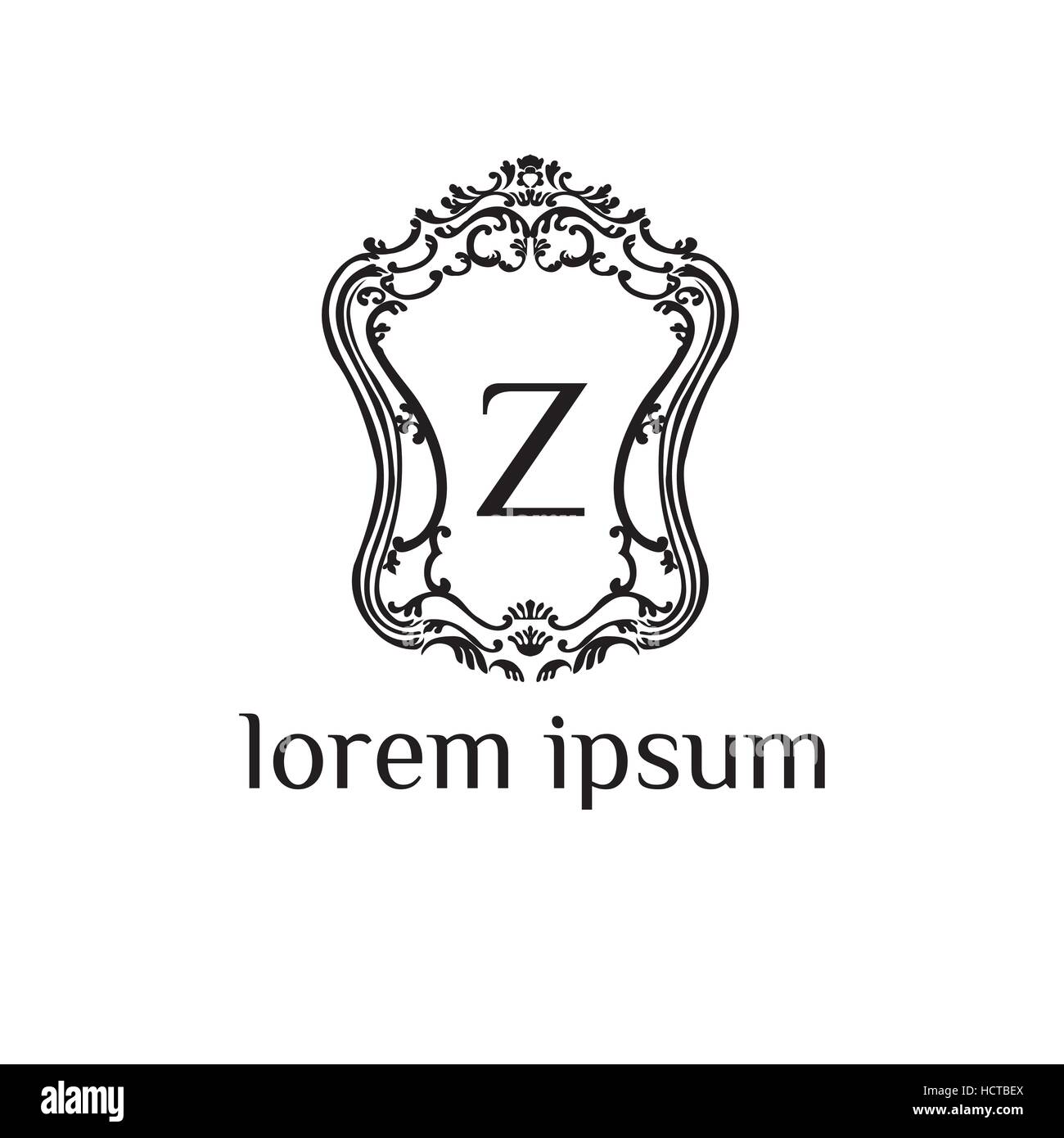 Z letter vector logo design template. Luxury monogram for hotel With Regard To Z Label Template