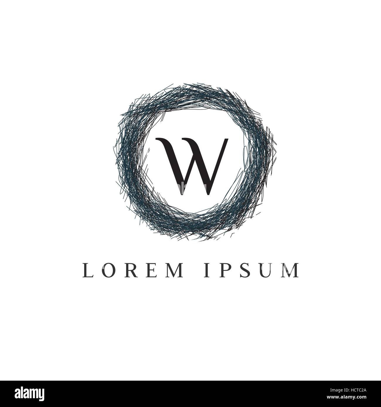 W letter vector logo. Nest vector logo Stock Vector Image & Art - Alamy