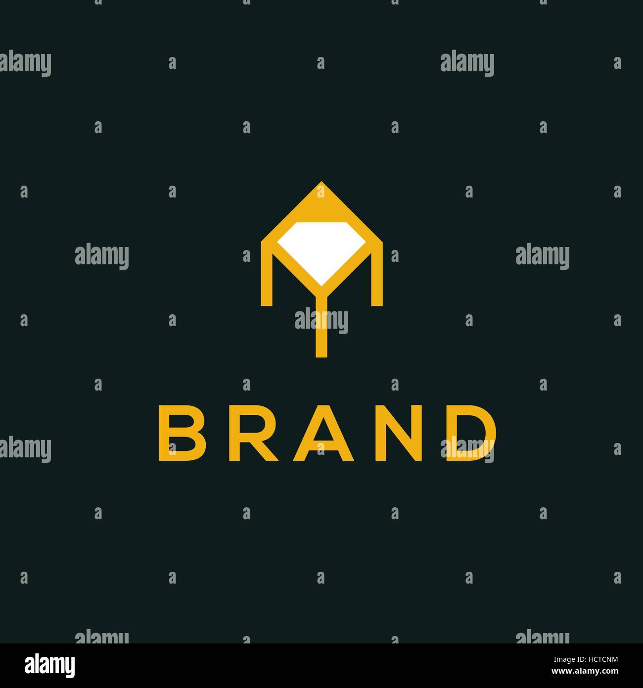 Table vector logo. Interiors logo. Furniture brand identity Stock