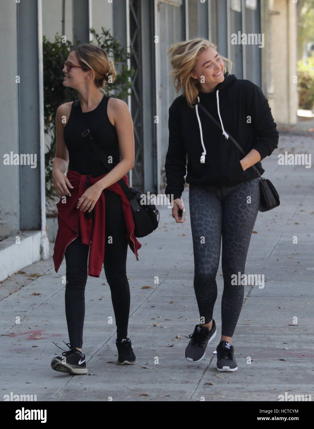 Chloë Grace Moretz arriving at her pilates class in Beverly Hills with ...