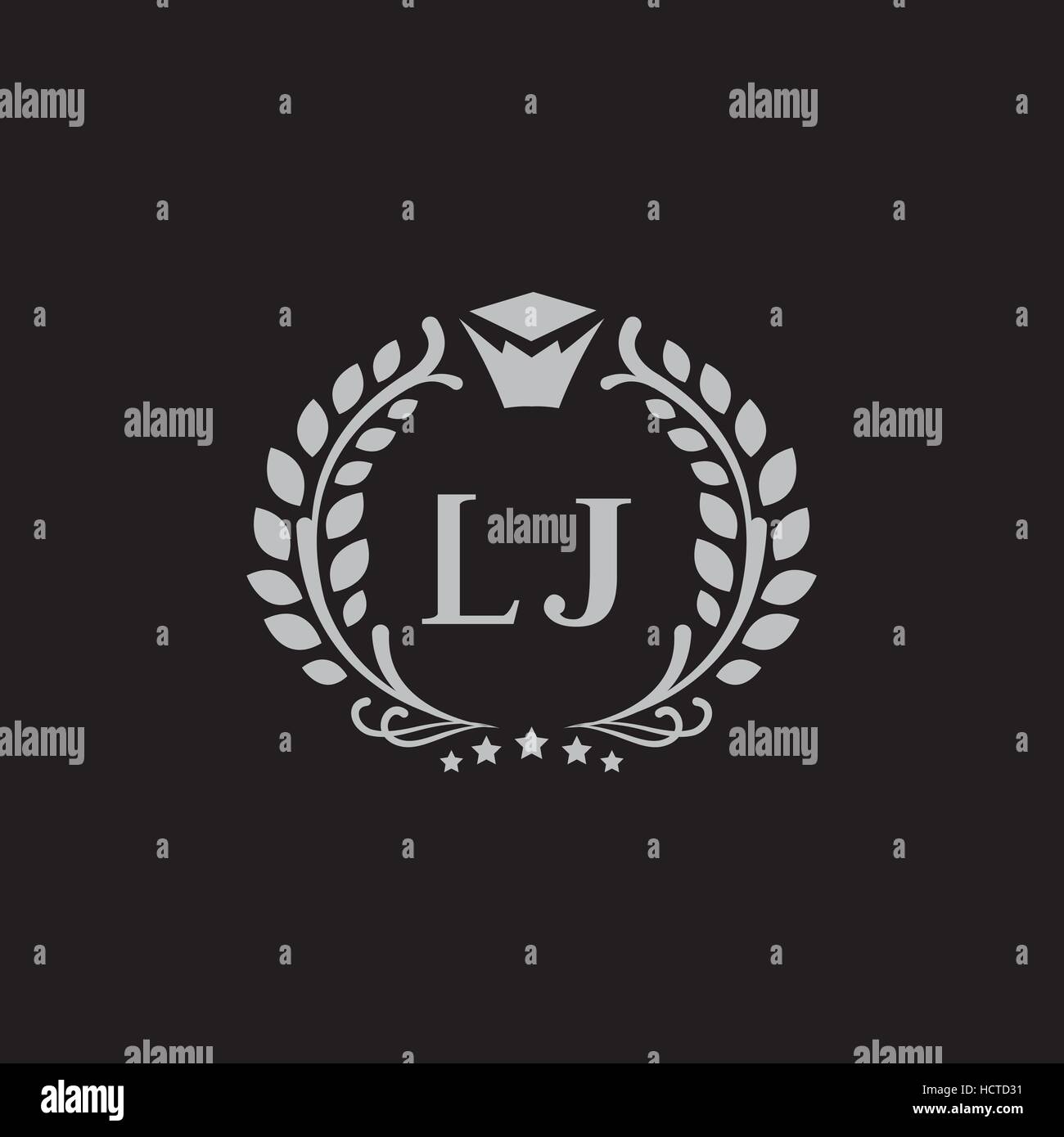 L and J letter vector logo design template. Luxury monogram for hotel, restaurant, boutique shop, fashion store or trendy label Stock Vector