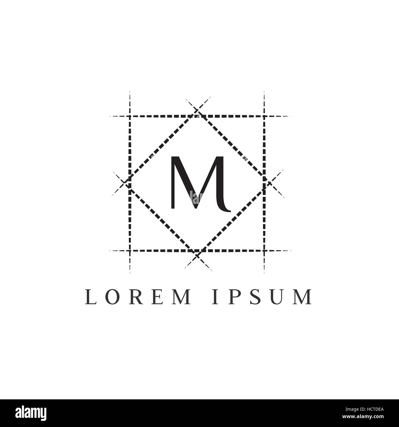 Luxury vector logo design template of letter M. Stock Vector