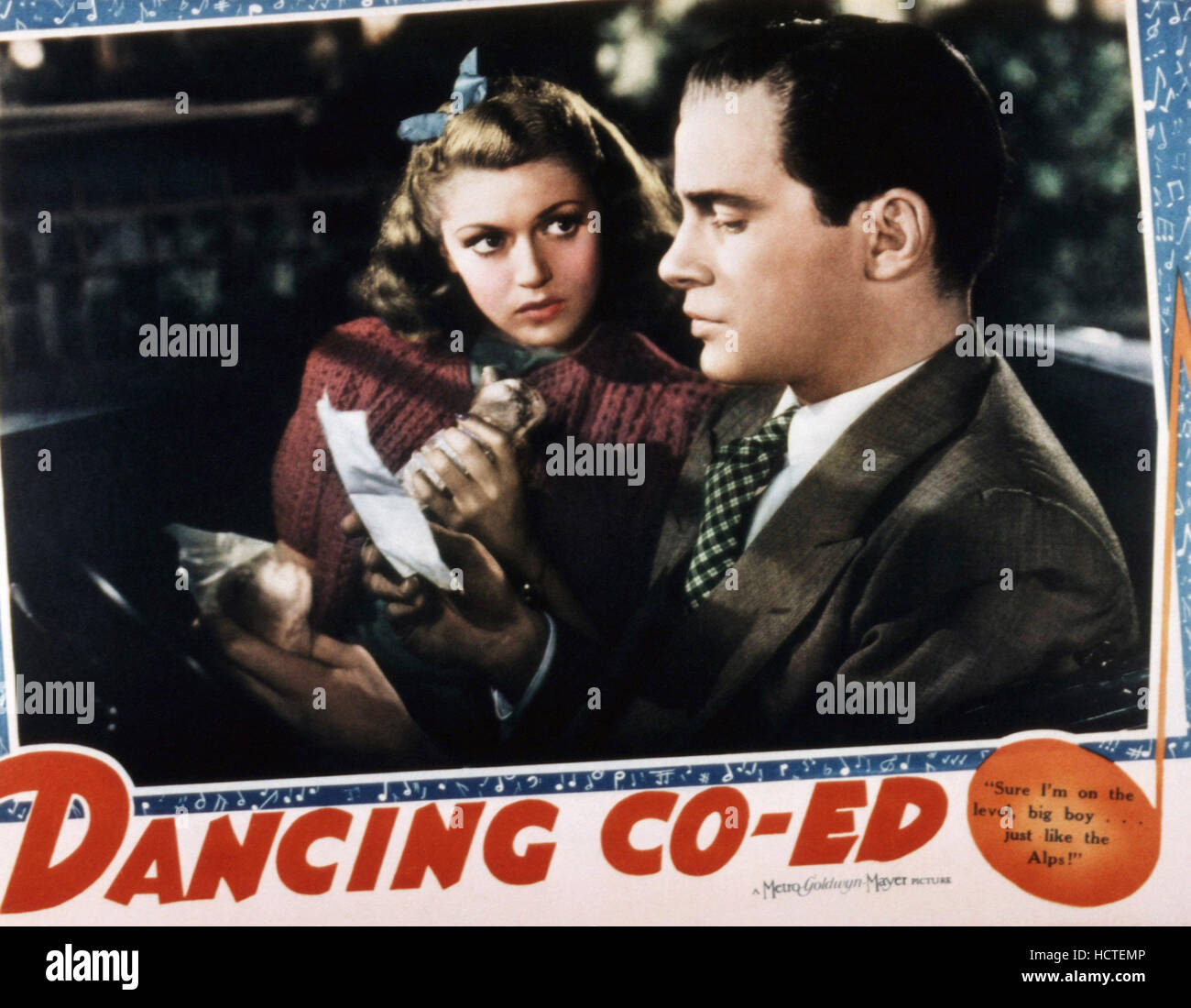 DANCING CO-ED, Lana Turner, Richard Carlson, 1939 Stock Photo