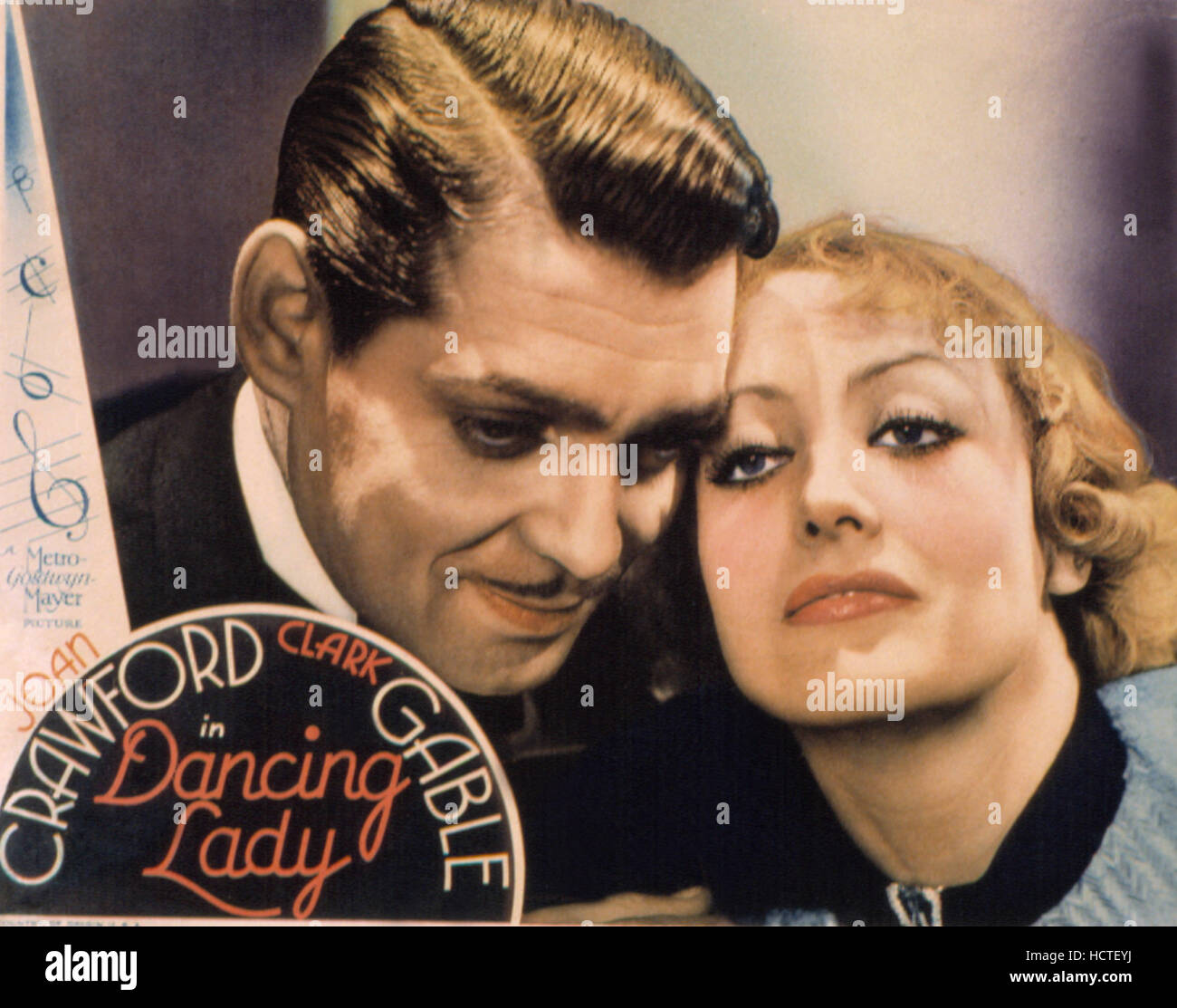 DANCING LADY, Clark Gable, Joan Crawford, 1931, poster art Stock Photo ...