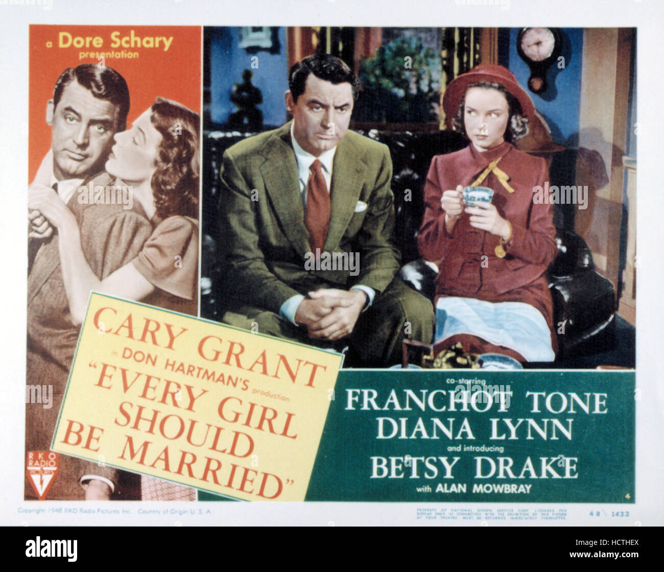 EVERY GIRL SHOULD BE MARRIED, Cary Grant, Betsy Drake Diana Lynn, 1948