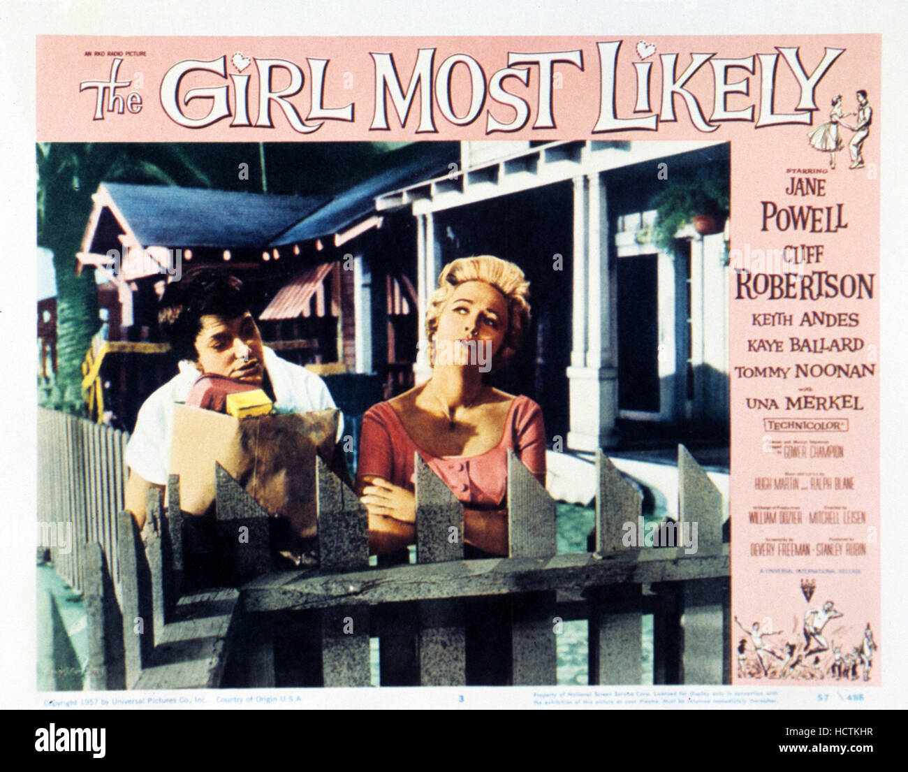 THE GIRL MOST LIKELY, lobbycard, l-r: Kaye Ballard, Jane Powell, 1958 ...