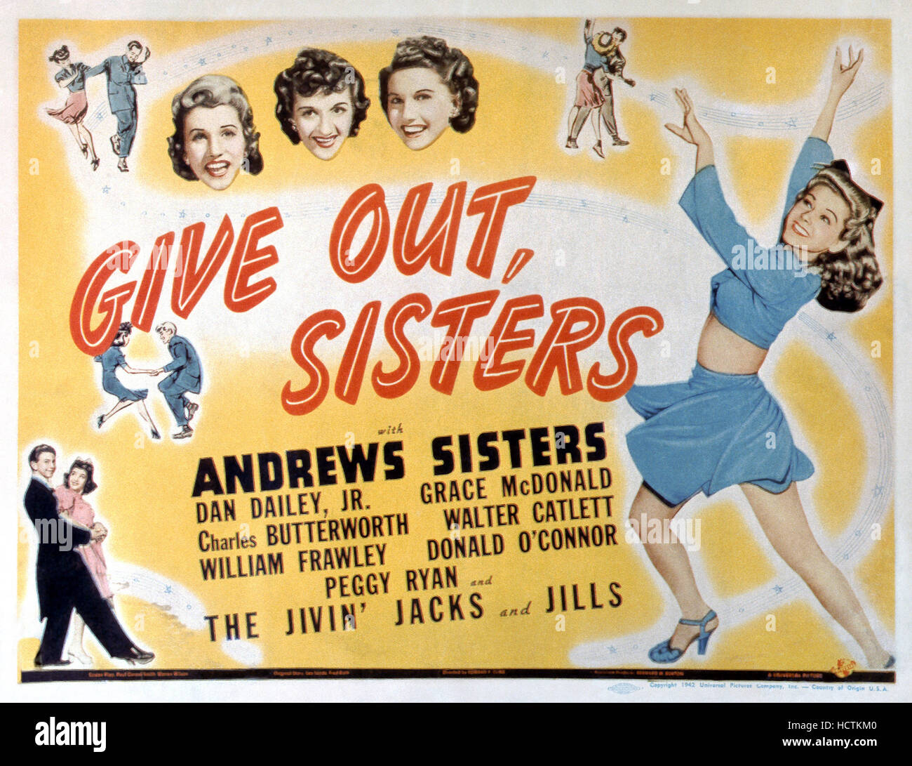 GIVE OUT, SISTERS, top Patty Andrews, Laverne Andrews, Maxene Andrews