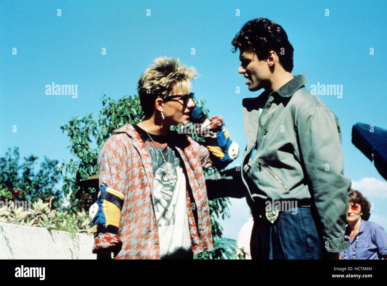 GLEAMING THE CUBE, form left: Christian Slater, Steven Bauer, 1989, TM