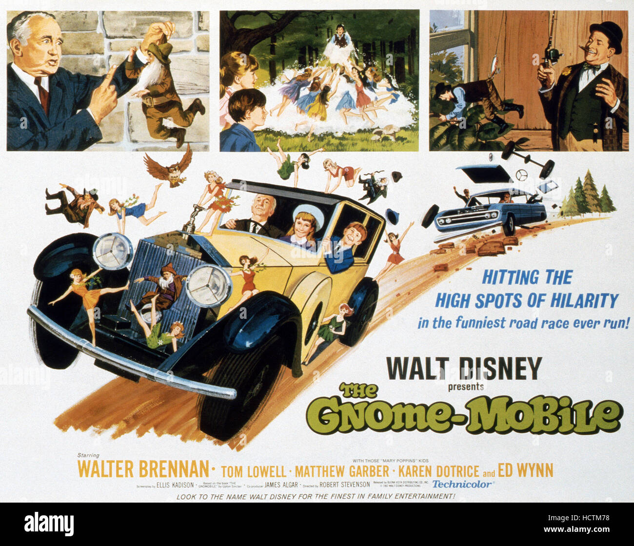the-gnome-mobile-in-car-from-left-walter-brennan-karen-dotrice