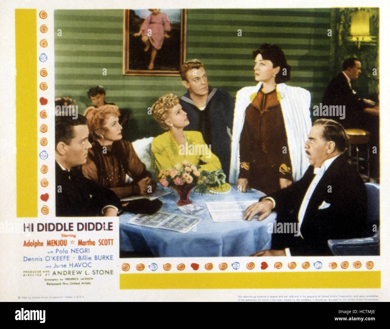 HI DIDDLE DIDDLE, Billie Burke, Martha Scott, Dennis O'Keefe, Pola ...