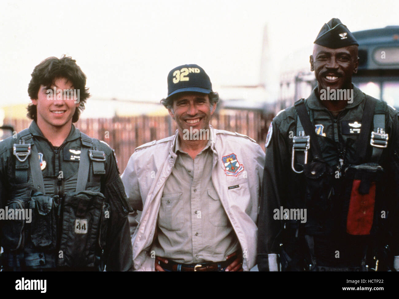 IRON EAGLE, lr Jason Gedrick, director Sidney J. Furie, Louis Gossett