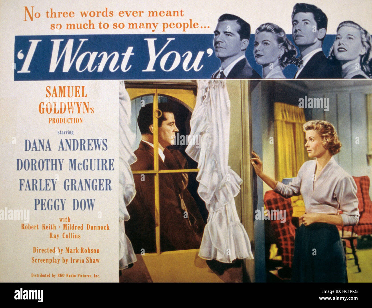 I WANT YOU, top from left: Dana Andrews, Dorothy McGuire, Farley ...