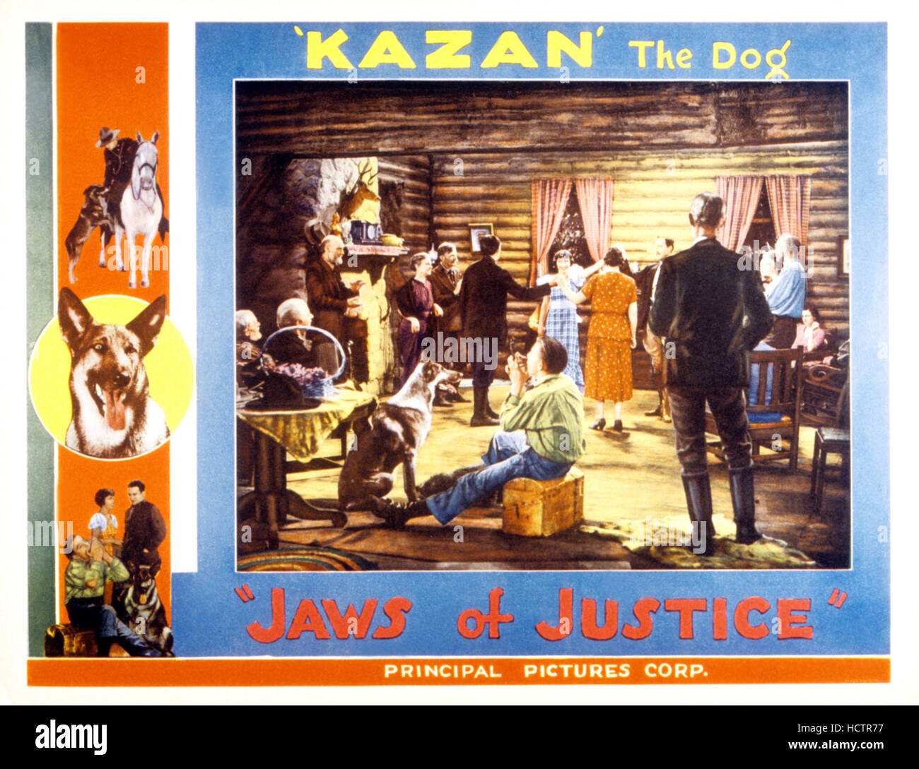 JAWS OF JUSTICE, center border and inset foreground left Kazan