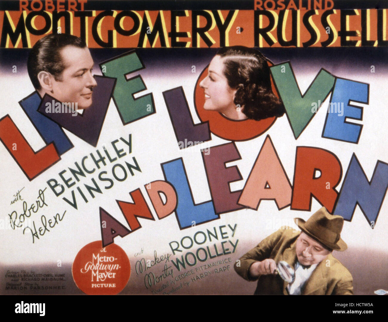 LIVE, LOVE AND LEARN, Robert Montgomery, Rosalind Russell, Robert