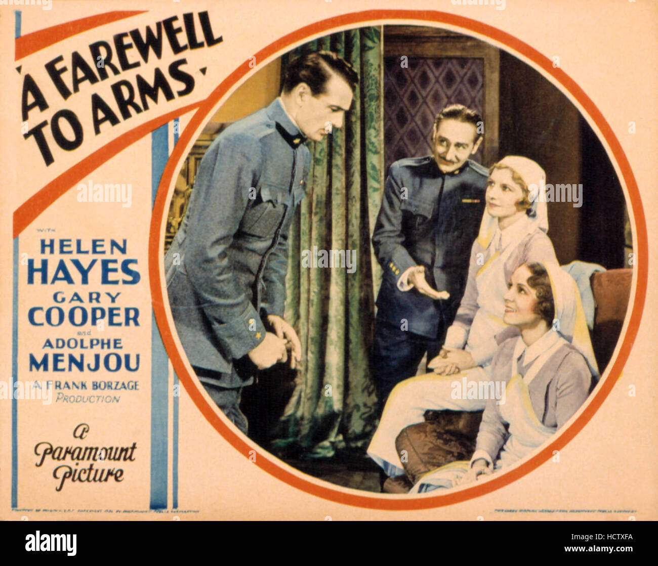A FAREWELL TO ARMS, Gary Cooper, Adolphe Menjou, Helen Hayes, 1932