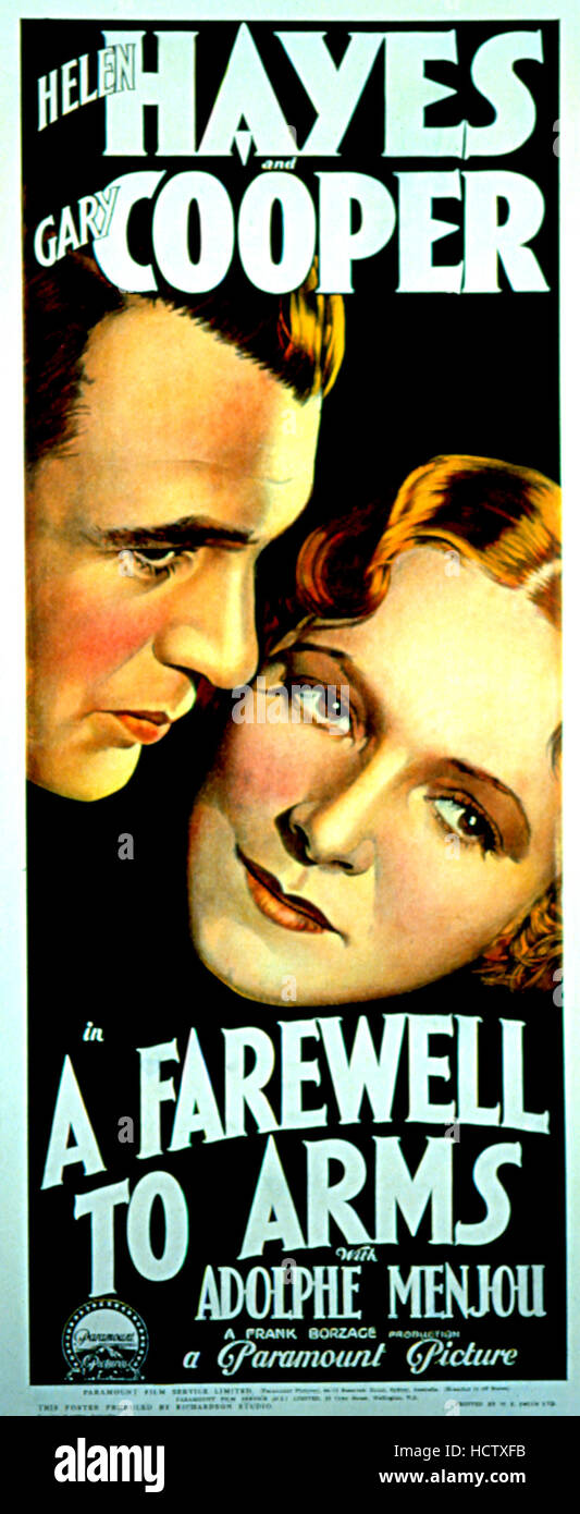 A FAREWELL TO ARMS, Gary Cooper, Helen Hayes, 1932 Stock Photo Alamy