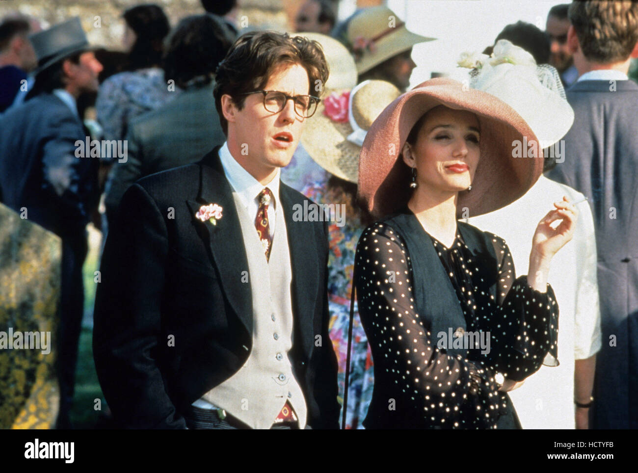 FOUR WEDDINGS AND A FUNERAL, from left Hugh Grant, Kristin Scott(01)