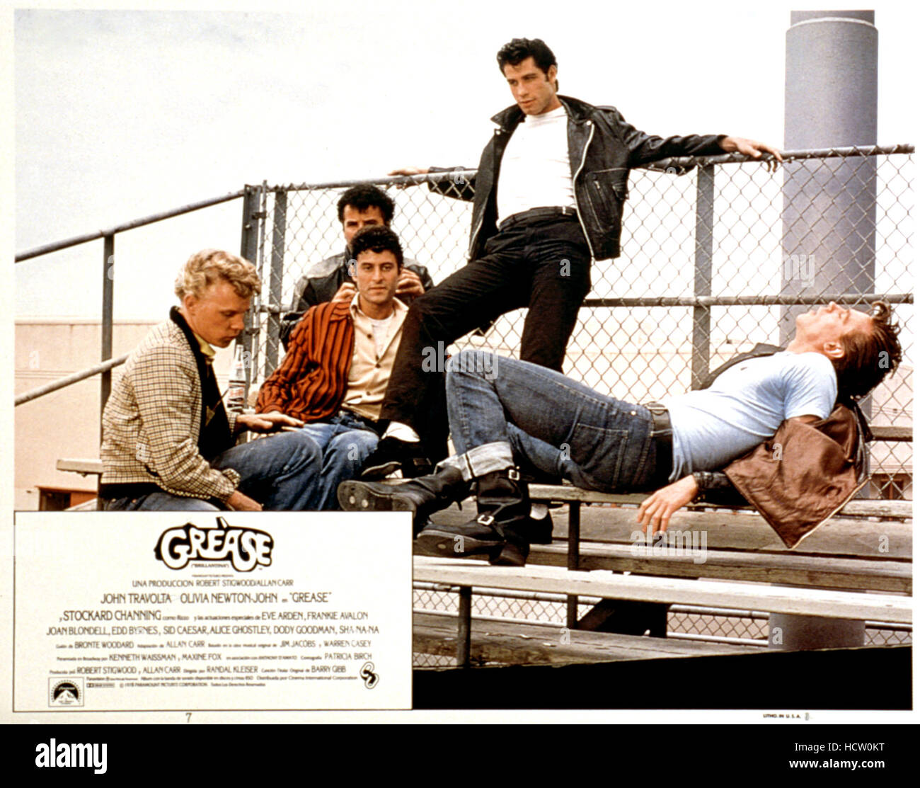 GREASE, Kelly Ward, Barry Pearl, Michael Tucci, John Travolta, Jeff Conaway, 1978, (c) Paramount Pictures/ Courtesy: Everett Stock Photo